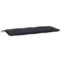 Voir la diapositive 5 : VIDAXL Coussins de banc de jardin lot de 2 carreaux noir 120x50x7 cm