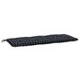 Voir la diapositive 5 : VIDAXL Coussins de banc de jardin lot de 2 carreaux noir 120x50x7 cm