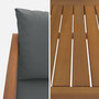 Voir la diapositive 3 : SWEEEK Salon de jardin en bois 4 places - Ushuaïa - Canapé, fauteuils et table basse en acacia, design