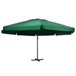 VIDAXL Parasol de jardin avec mat en aluminium 600 cm vert