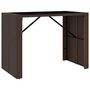 Voir la diapositive 2 : VIDAXL Table de bar et dessus en verre marron 145x80x110 cm poly rotin