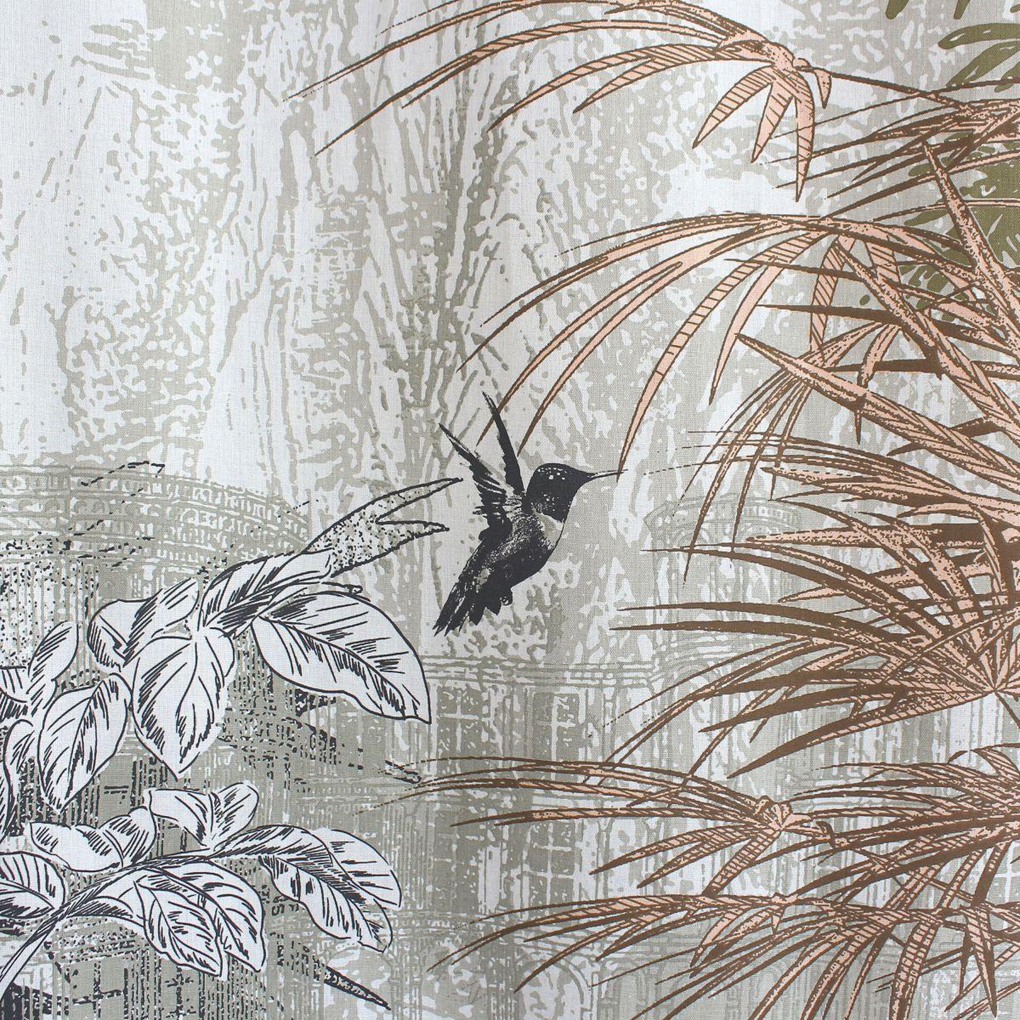 Voir la diapositive 2 : ENJOY HOME Rideau imprimé à œillets  palmeira  140x240cm multicolore