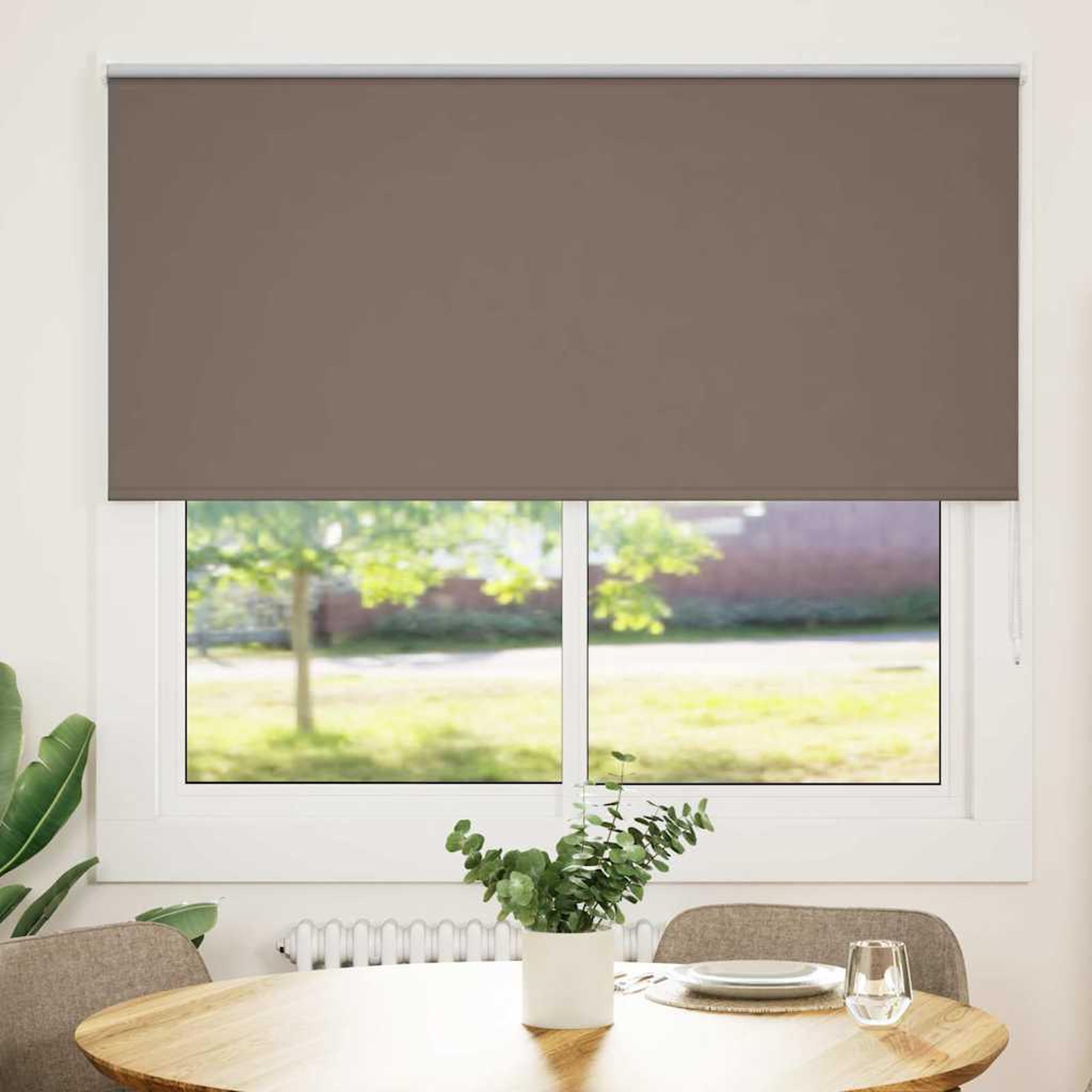 VIDAXL Store enrouleur occultant cafe 150x130cm largeur du tissu