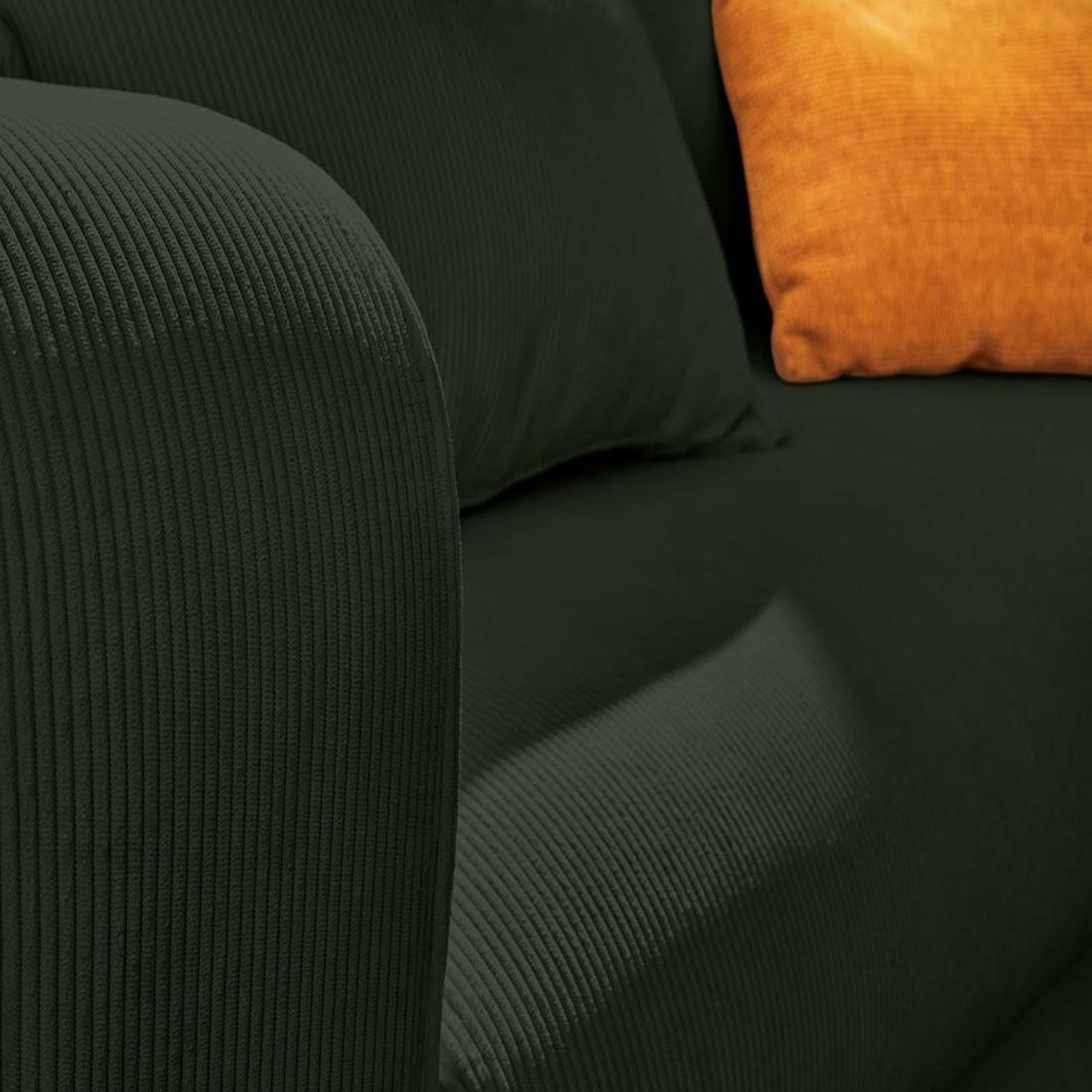 Voir la diapositive 4 : LISA DESIGN Albane - canapé d'angle droit - 4 places - convertible avec coffre - en velours côtelé