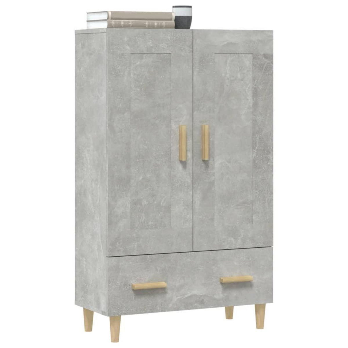 VIDAXL Buffet haut Gris beton 70x31x115 cm Bois d'ingenierie