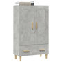 Voir la diapositive 5 : VIDAXL Buffet haut Gris beton 70x31x115 cm Bois d'ingenierie