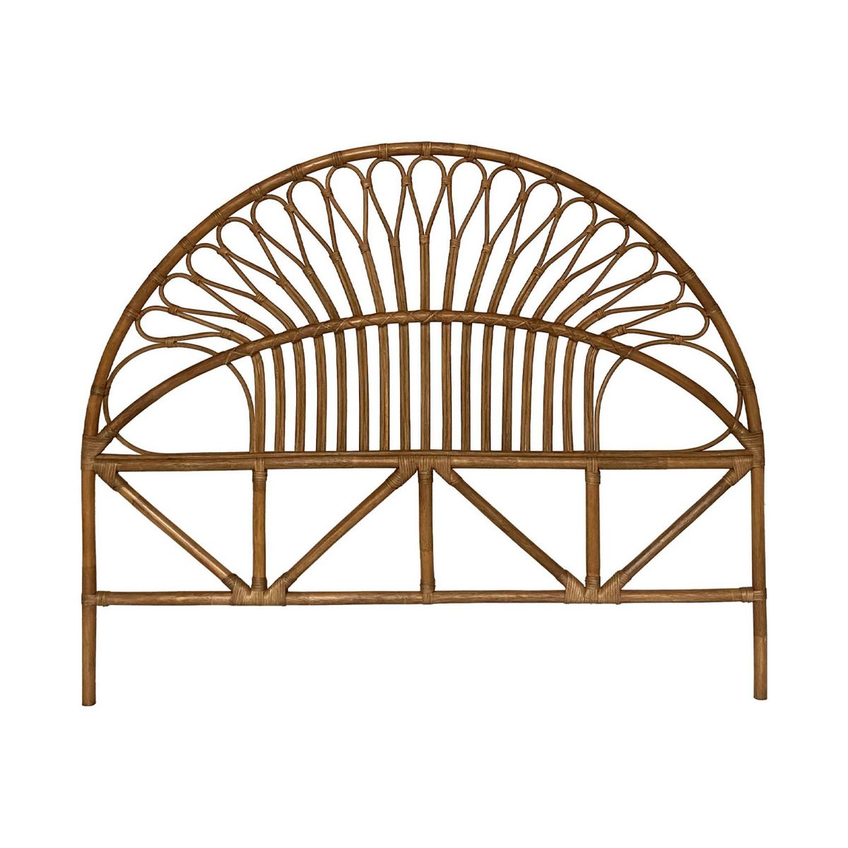 SWEEEK Tête de lit en rotin foncé, Malacca