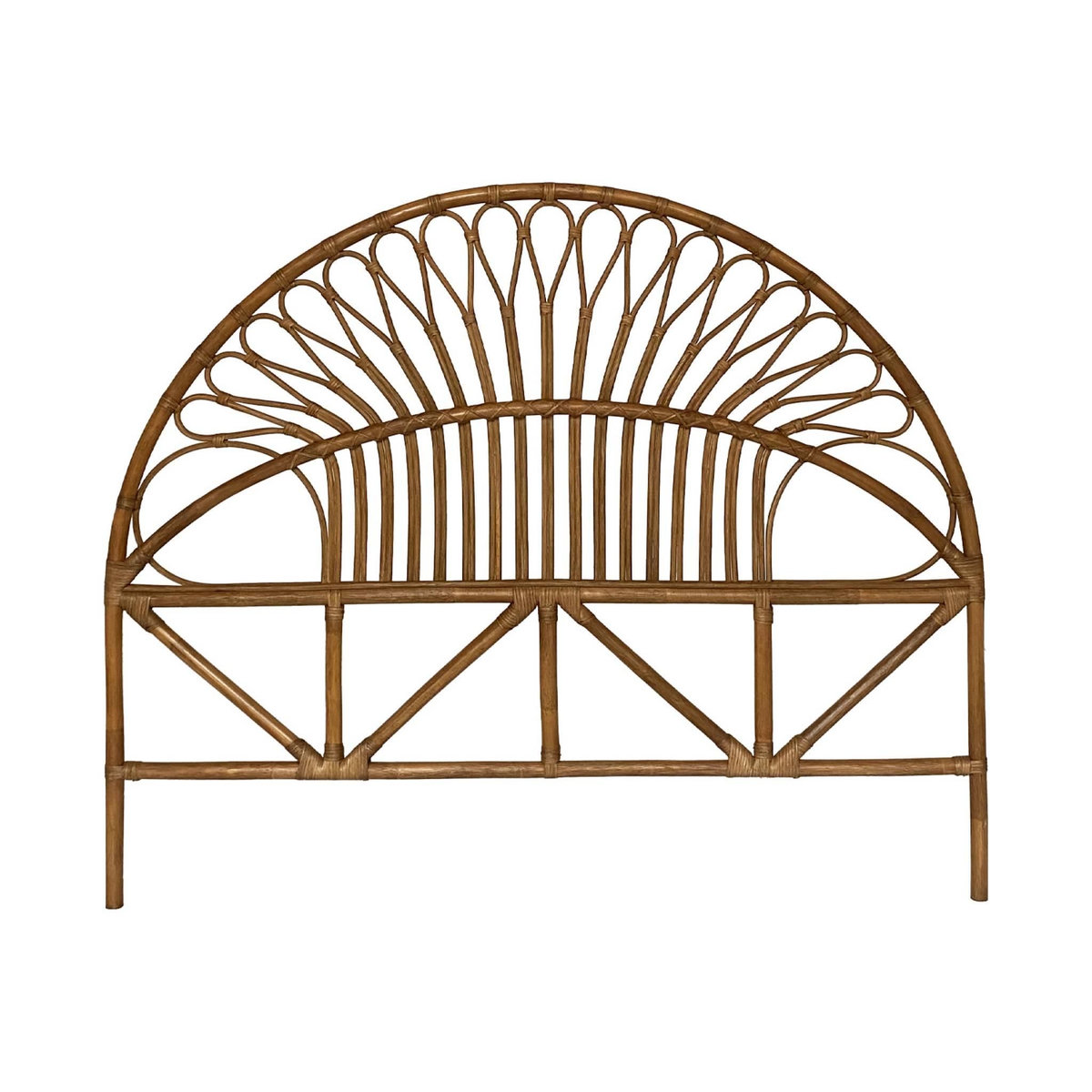 SWEEEK Tête de lit en rotin foncé, Malacca