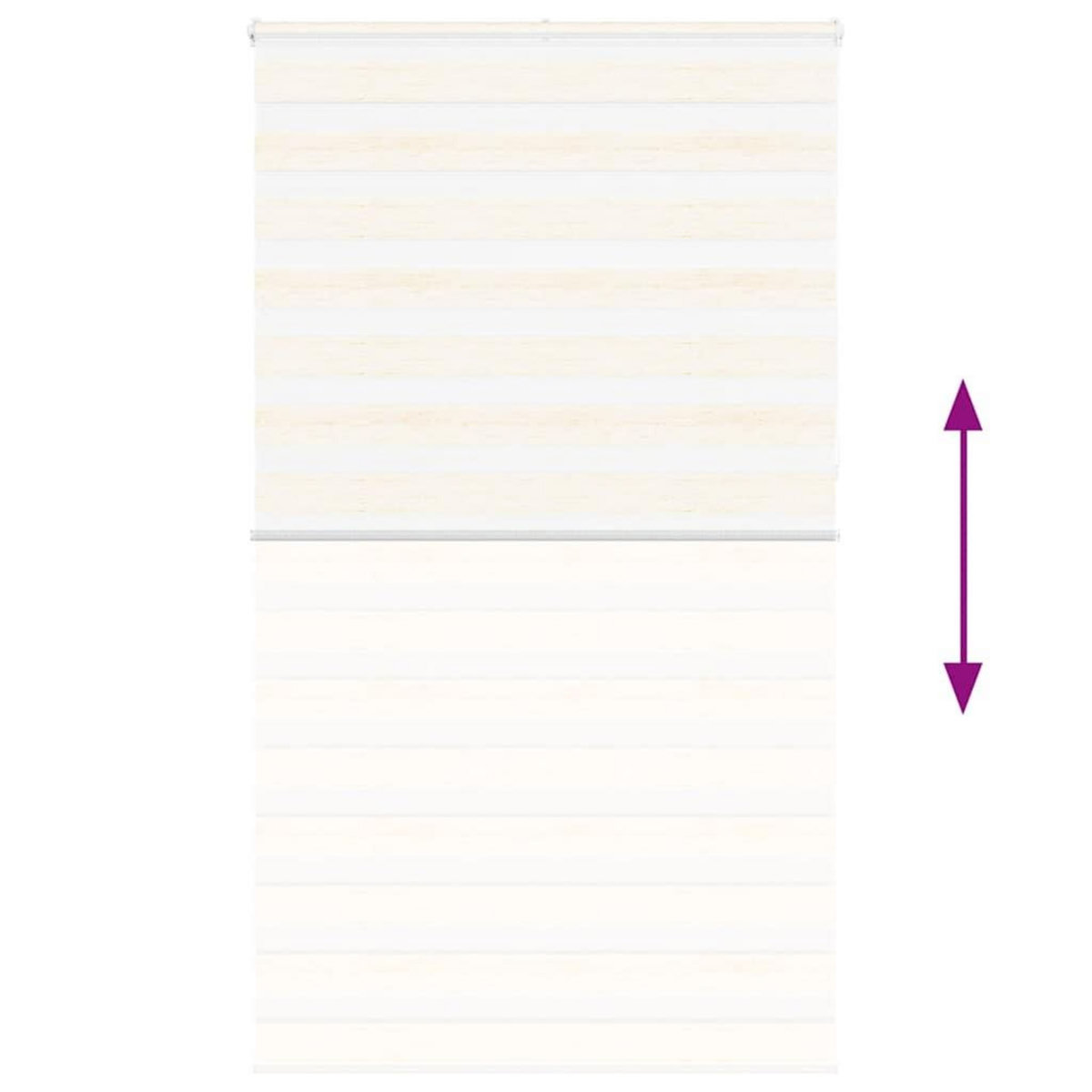 VIDAXL Store zebre beige marbre largeur du tissu 125,9 cm polyester