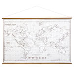 ATMOSPHERA Déco Murale à Suspendre  Carte du Monde  110cm Blanc