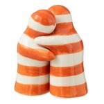 Paris Prix Salière & Poivrière en Céramique  Granada Rayure  8cm Orange