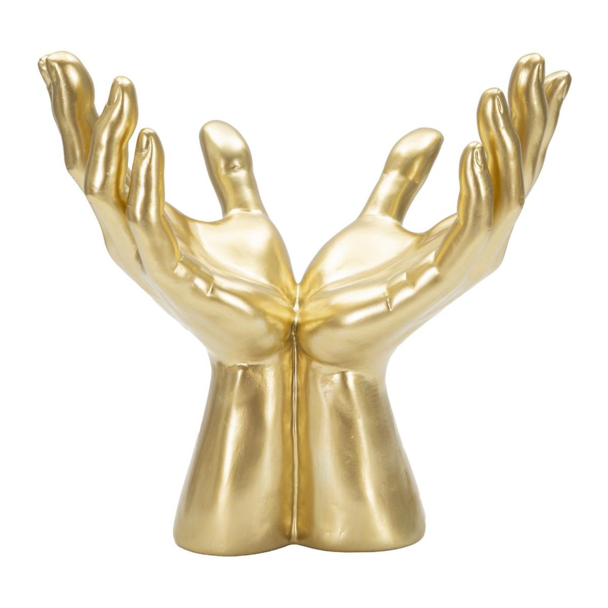 Paris Prix Mains déco en résine  signe peace  24cm or