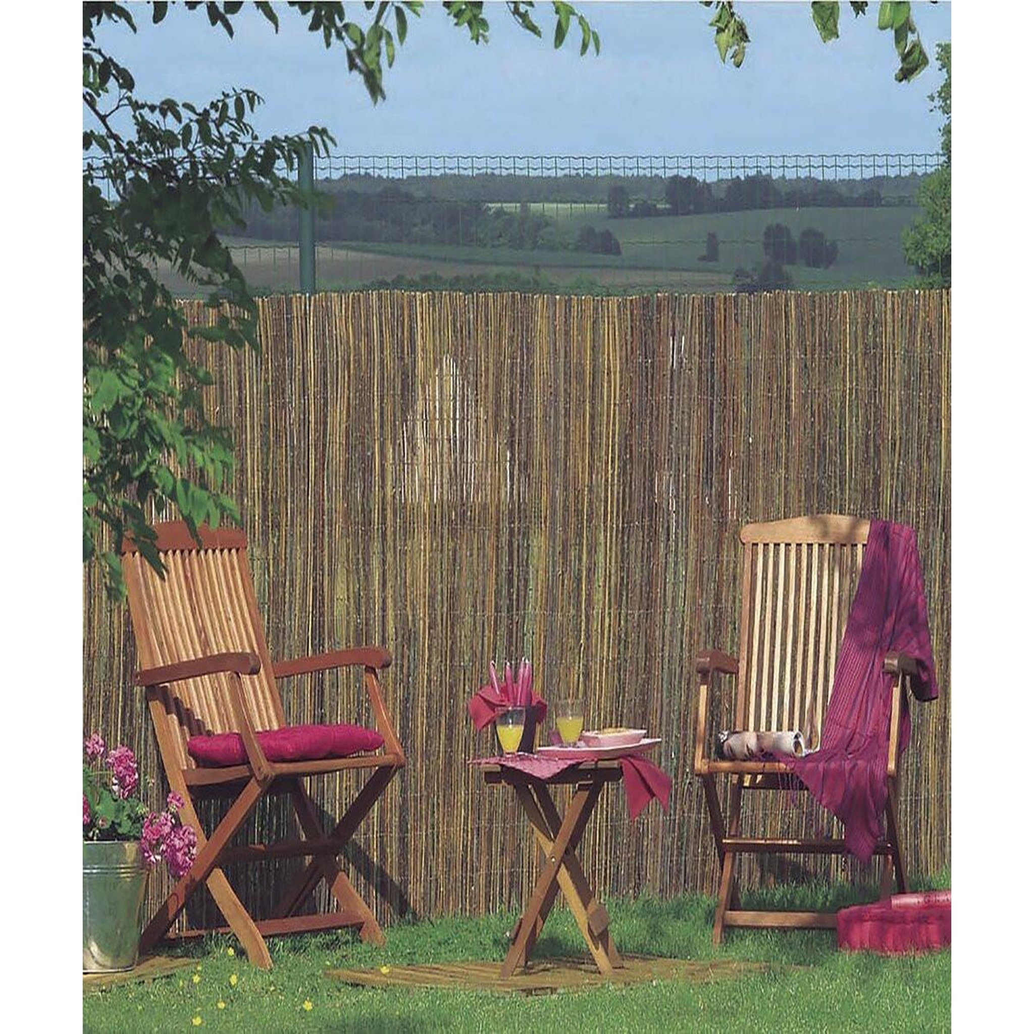 Voir la diapositive 2 : Habitat et Jardin Clôture d'osier -   Vimet   - 2.00 x 3.00 m - Marron