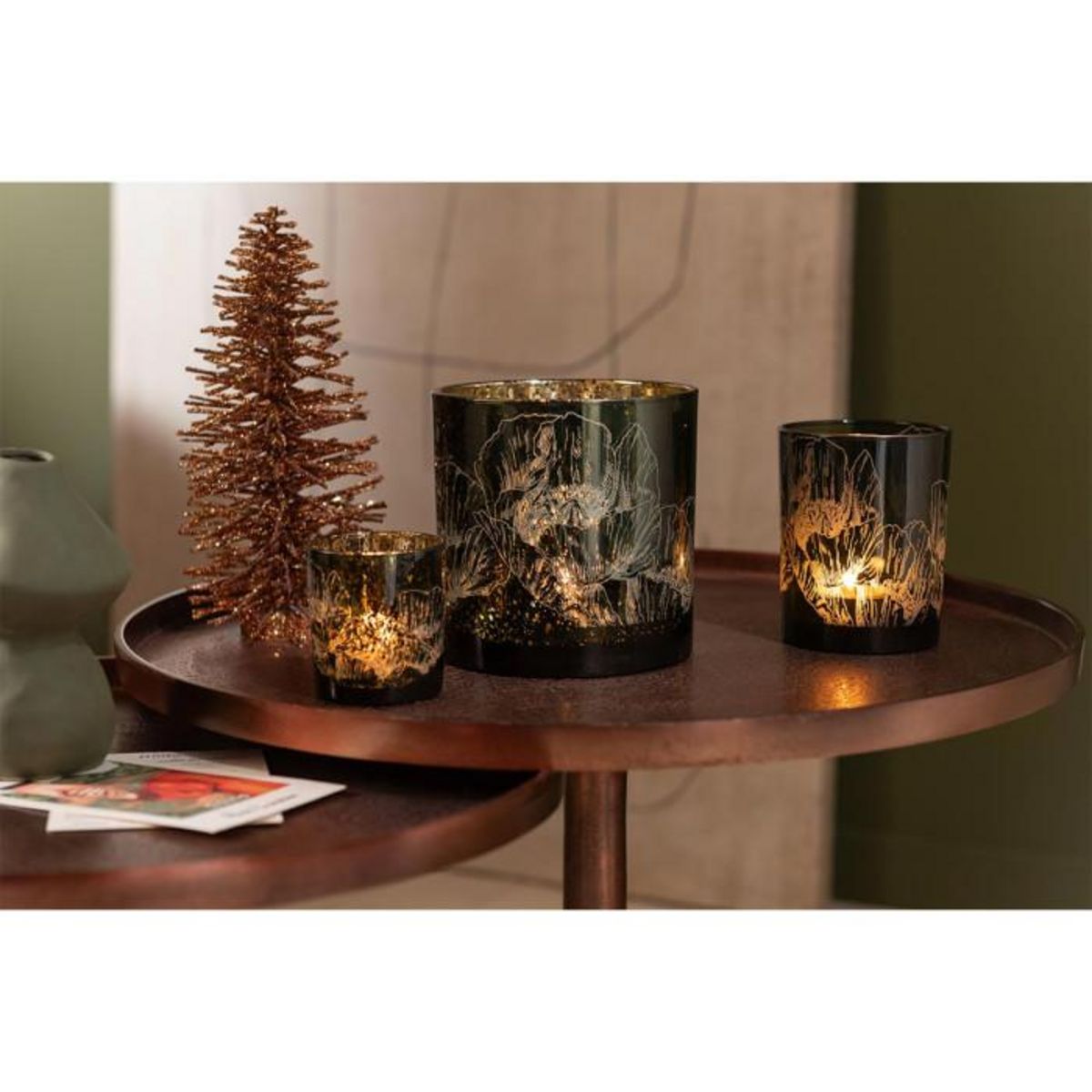 Paris Prix Lot de 2 Tables d'Appoint  Fone  56cm Bronze