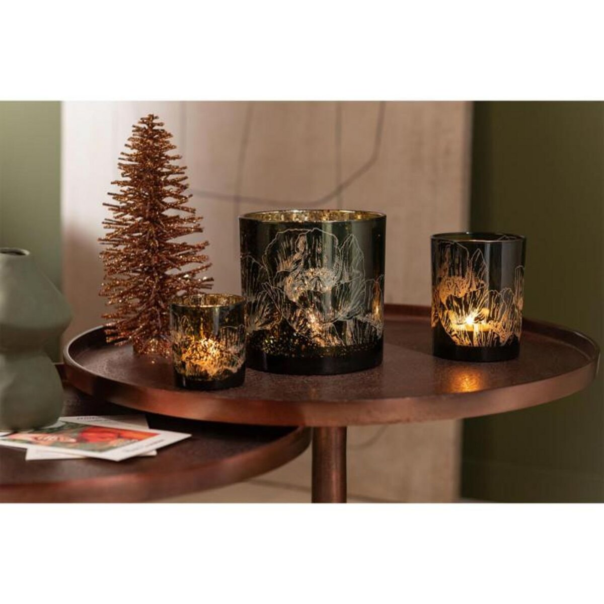 Paris Prix Lot de 2 Tables d'Appoint  Fone  56cm Bronze