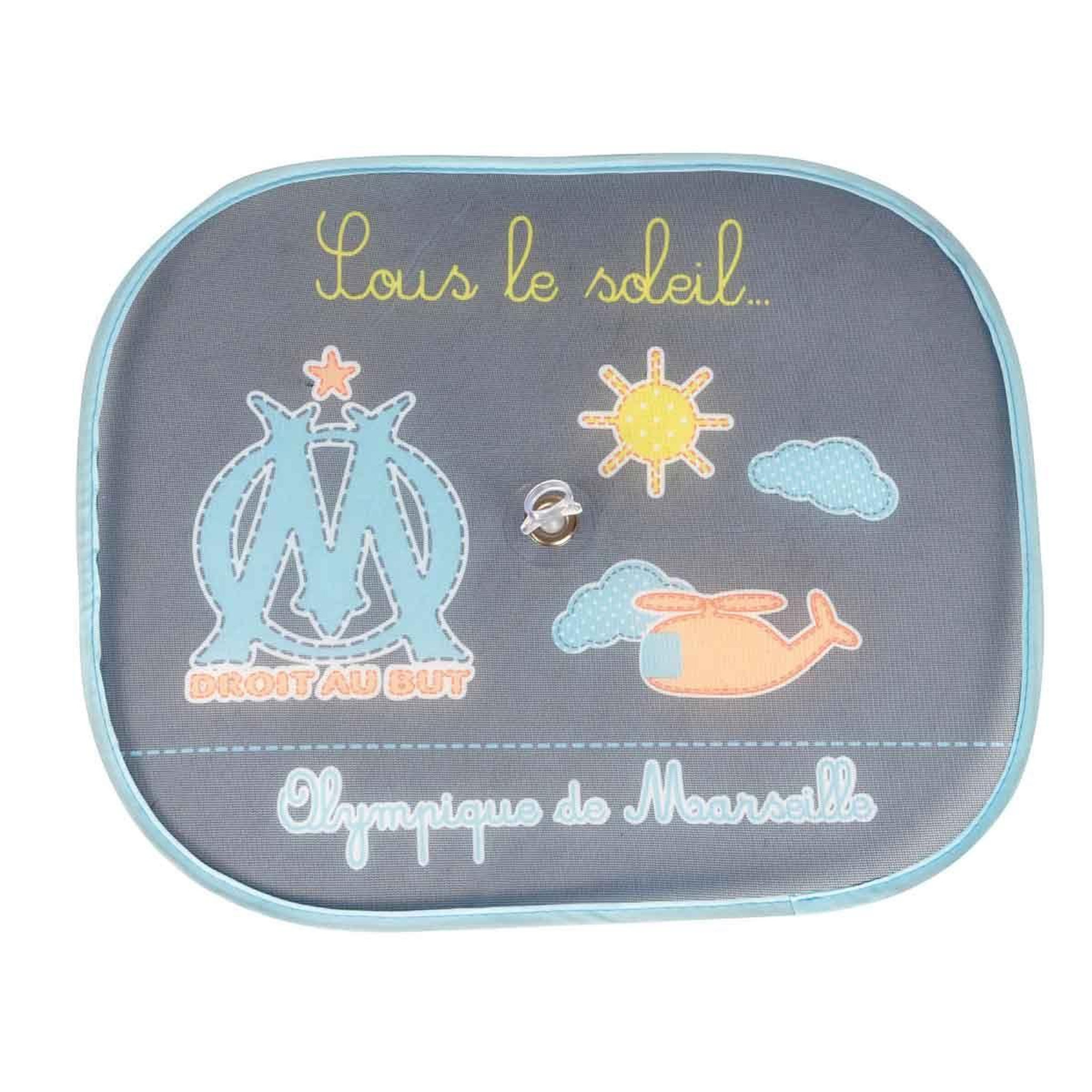 HOMEA Lot de 2 Pare-Soleils  Olympique de Marseille  44cm Bleu