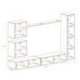 Voir la diapositive 4 : Paris Prix Meuble TV Mural Design  Switch XVIII  280cm Blanc & Naturel