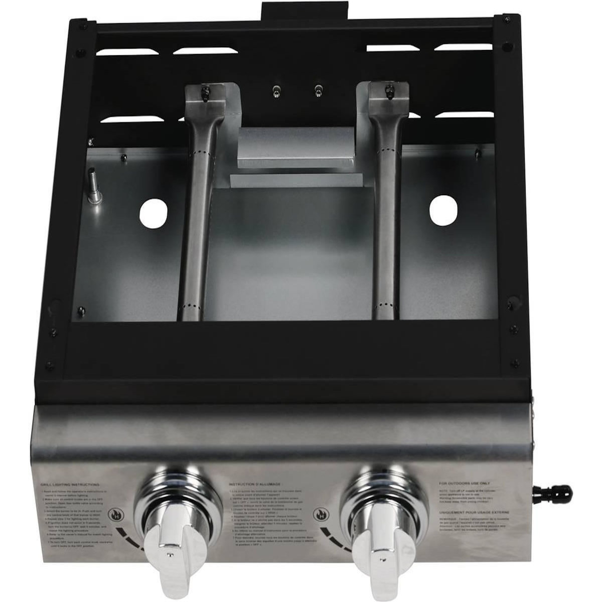 Habitat et Jardin Plancha  Presto 2  - 2 Brûleurs - 5 kW - Gris