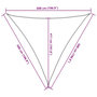 Voir la diapositive 6 : VIDAXL Voile d'ombrage PEHD Triangulaire 5 x 5 x 5 m Blanc