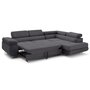 Voir la diapositive 5 : LISA DESIGN Zaria - canapé d'angle droit 5 places convertible avec coffre et têtières en velours côtelé grosses côtes
