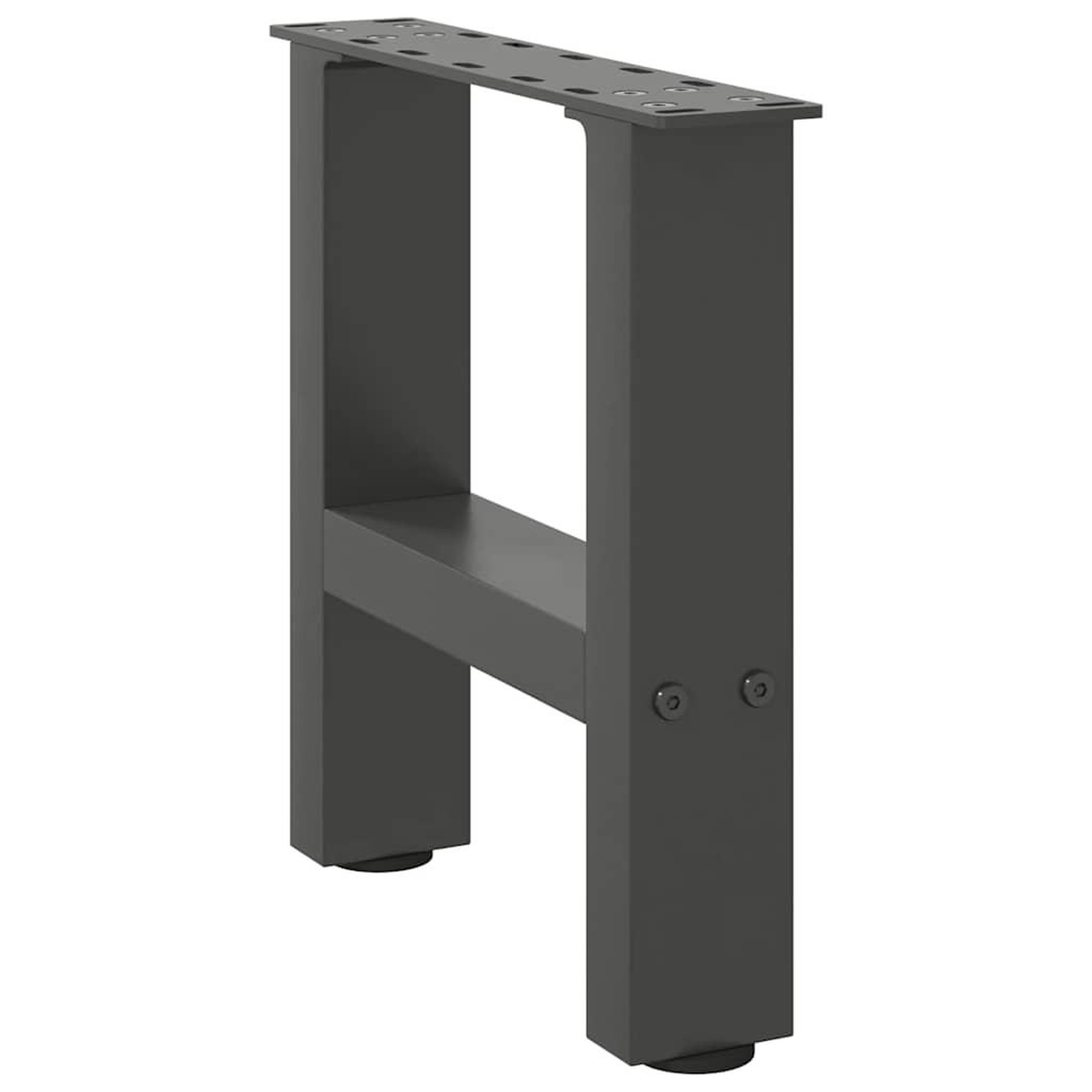 Voir la diapositive 3 : VIDAXL Pieds de table basse anthracite 2 pcs 40x(30-31) cm acier