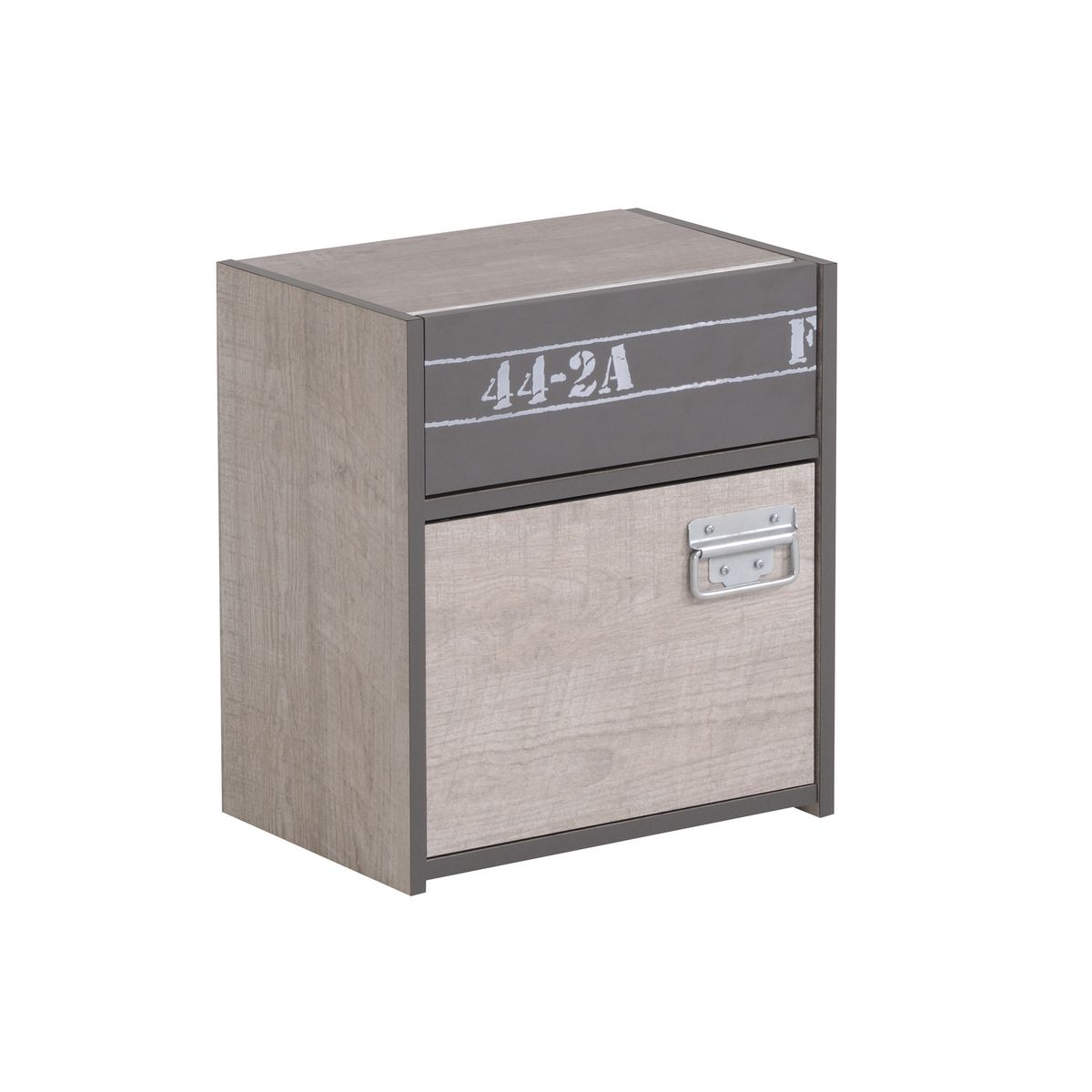 Chevet 1 porte 1 tiroir style industriel L40cm LOFTY