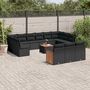 Voir la diapositive 1 : VIDAXL Salon de jardin avec coussins 14 pcs noir resine tressee