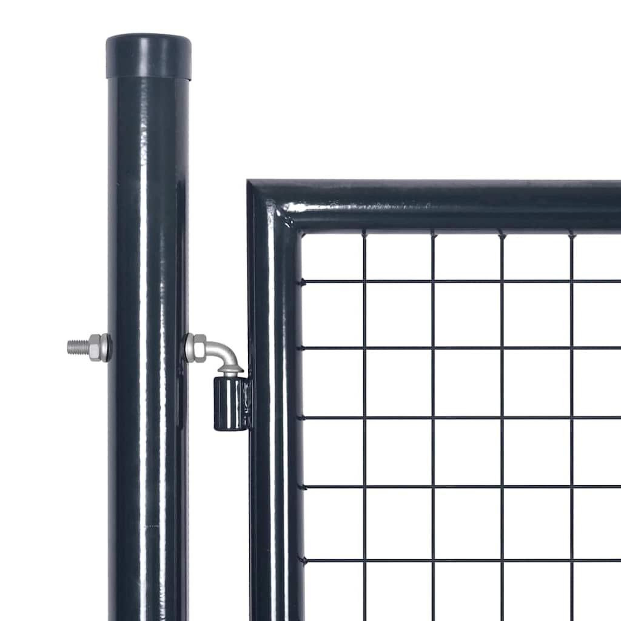 Voir la diapositive 5 : VIDAXL Portail de jardin grillage Anthracite 500 x 125 cm Acier galvanise