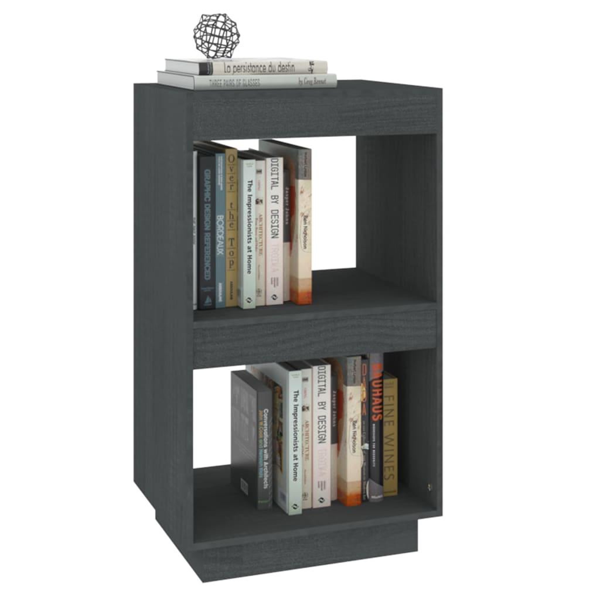 Voir la diapositive 4 : VIDAXL Bibliotheque Gris 40x35x71 cm Bois de pin massif