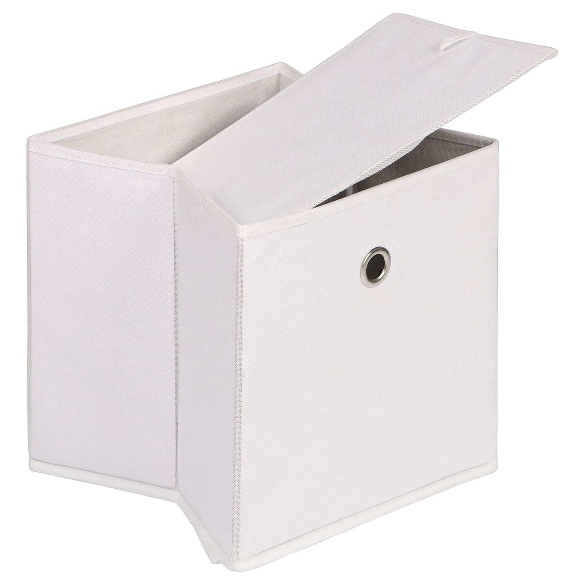 Voir la diapositive 2 : IDIMEX Lot de 2 boîtes de rangement ELA, en tissu