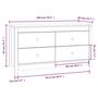 Voir la diapositive 6 : VIDAXL Armoire laterale Gris 100x40x54 cm Bois de pin massif