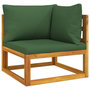 Voir la diapositive 4 : VIDAXL Salon de jardin 7 pcs avec coussins vert bois massif