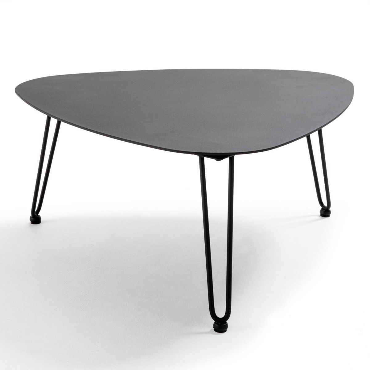 Oviala Table basse de jardin triangulaire - Aluminium - ATOLL