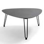 Voir la diapositive 1 : Oviala Table basse de jardin triangulaire - Aluminium - ATOLL