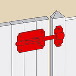 CENTRALE BRICO Verrou à levier verrou de box + gâche AFBAT, acier zingué gris