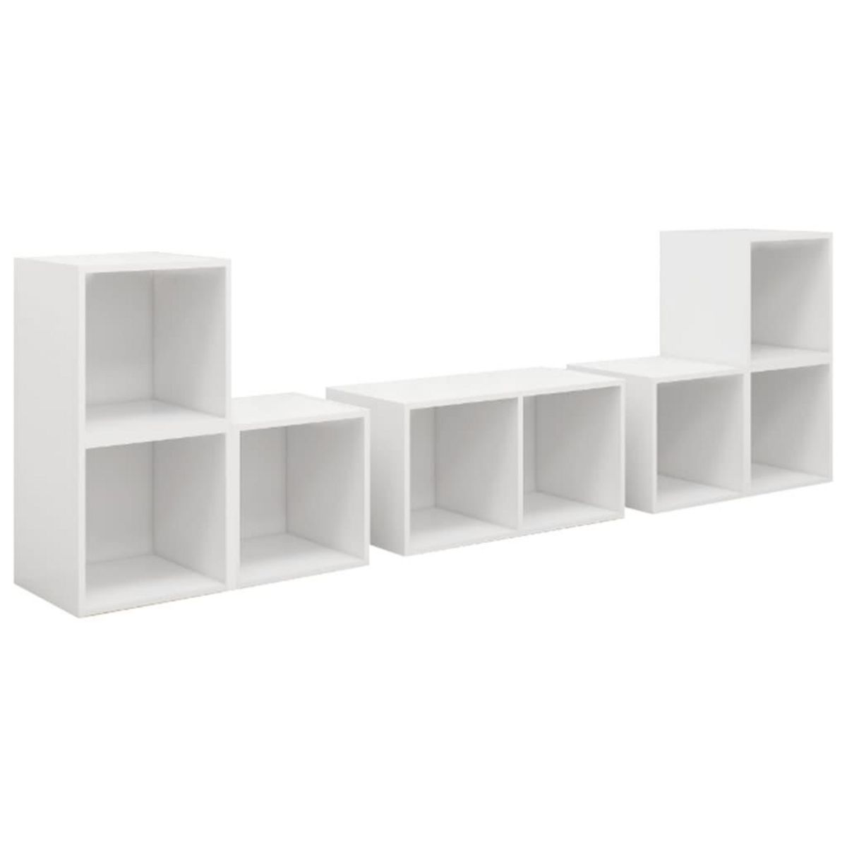 VIDAXL Ensemble de meubles TV 6 pcs Blanc Bois d'ingenierie