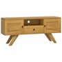 Voir la diapositive 2 : VIDAXL Meuble TV 110x30x35 cm Bois de teck solide