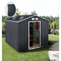 Voir la diapositive 2 : Habitat et Jardin Abri de jardin métal -  Vegas  - 12.98 m² avec panneaux solaires - Gris