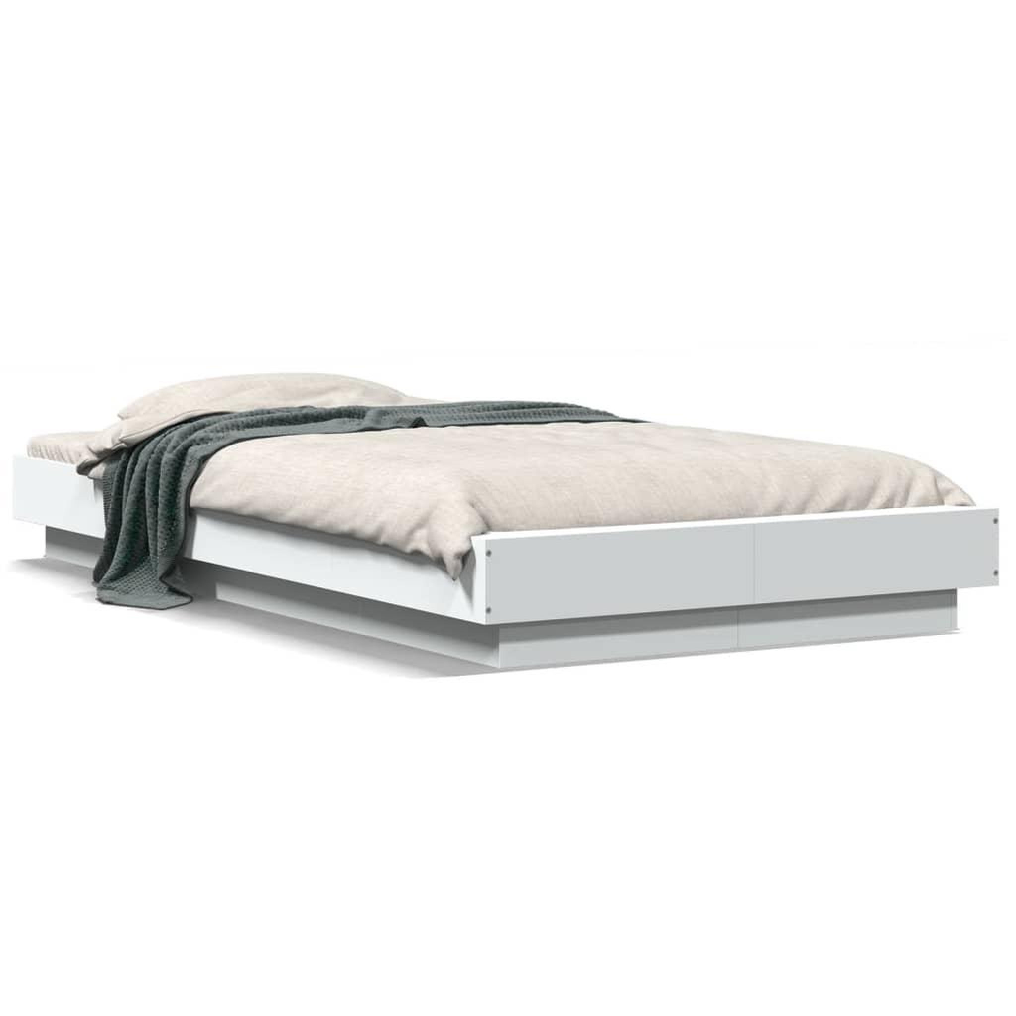 Voir la diapositive 2 : VIDAXL Cadre de lit sans matelas blanc 75x190 cm
