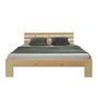 Voir la diapositive 4 : HomeStyle4U Lit double 140x200 marron matelas et sommier à lattes