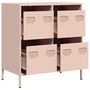 Voir la diapositive 4 : VIDAXL Buffet rose 68x39x73,5 cm acier lamine a froid