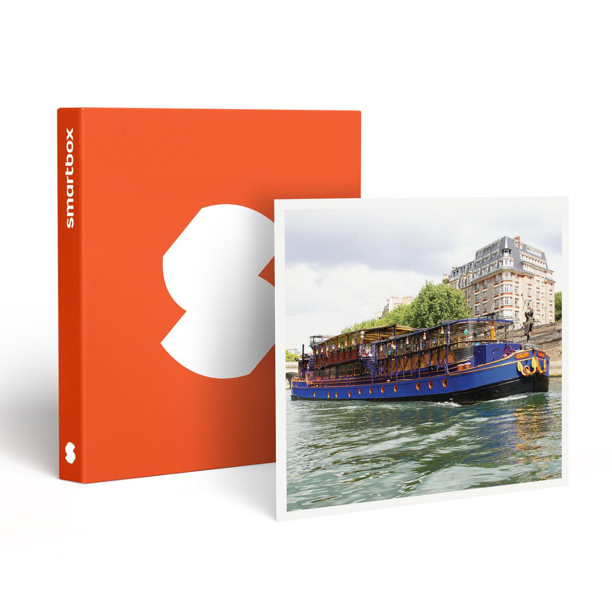 Smartbox Croisière de 2h sur la Seine avec déjeuner gastronomique, vin et coupe de Champagne - Coffret Cadeau Gastronomie