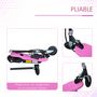 Voir la diapositive 6 : HOMCOM Trottinette électrique 120 W pliable pour enfants à partir de 7 ans hauteur de guidon et selle réglable 10 Km/h max. rose noir