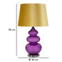 Voir la diapositive 6 : Paris Prix Lampe à Poser en Verre  Milva Three  70cm Violet & Or