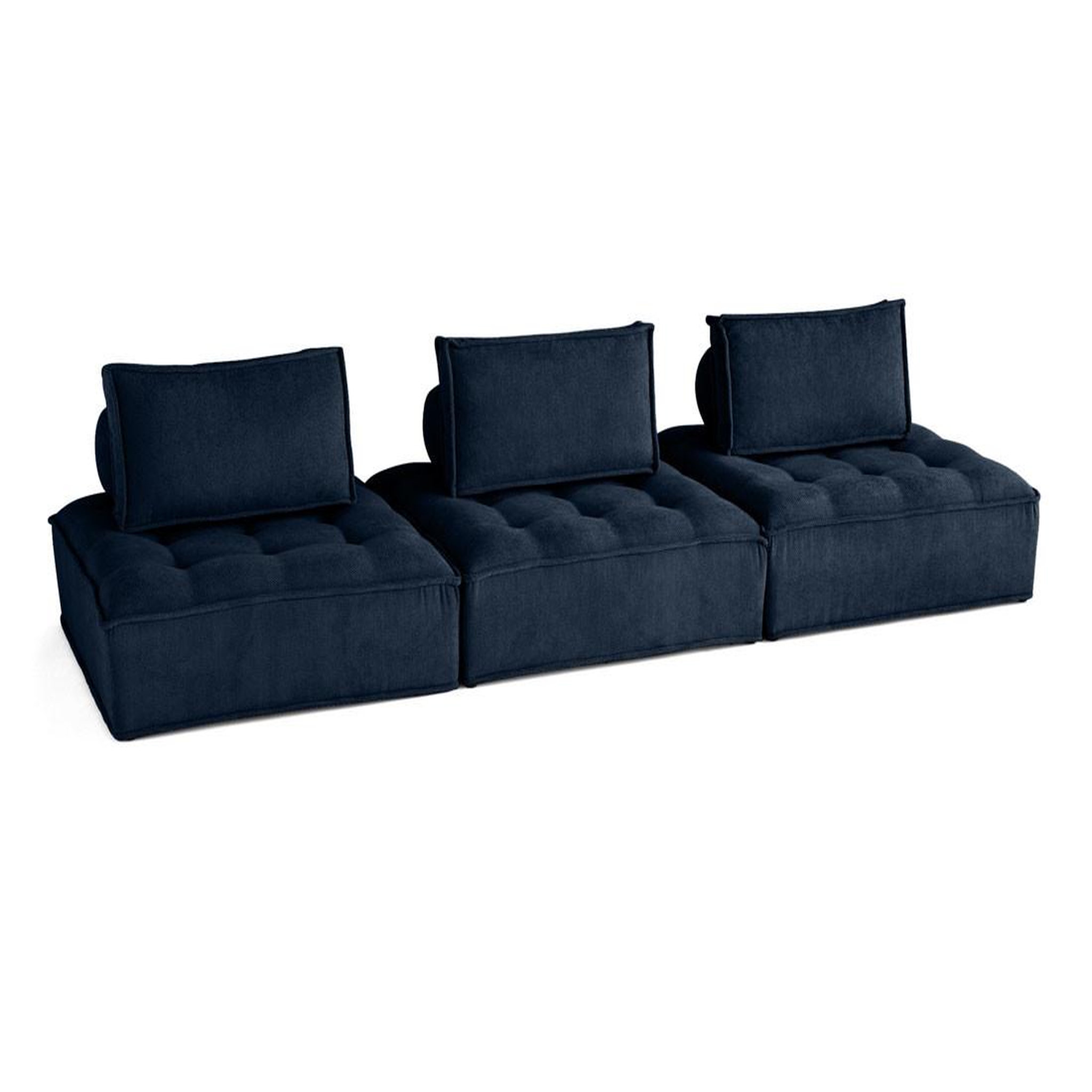 Voir la diapositive 2 : LISA DESIGN Marisol - canapé modulable droit 3 places - velours texturé