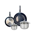 ELO Ensemble de 2 Poêles de cuisson 24 et 32 cm et 2 faitouts 14 et 20 cm Elo Prima Brillant