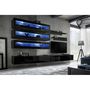 Voir la diapositive 2 : Paris Prix Meuble TV Mural Design  Fly X  320cm Noir