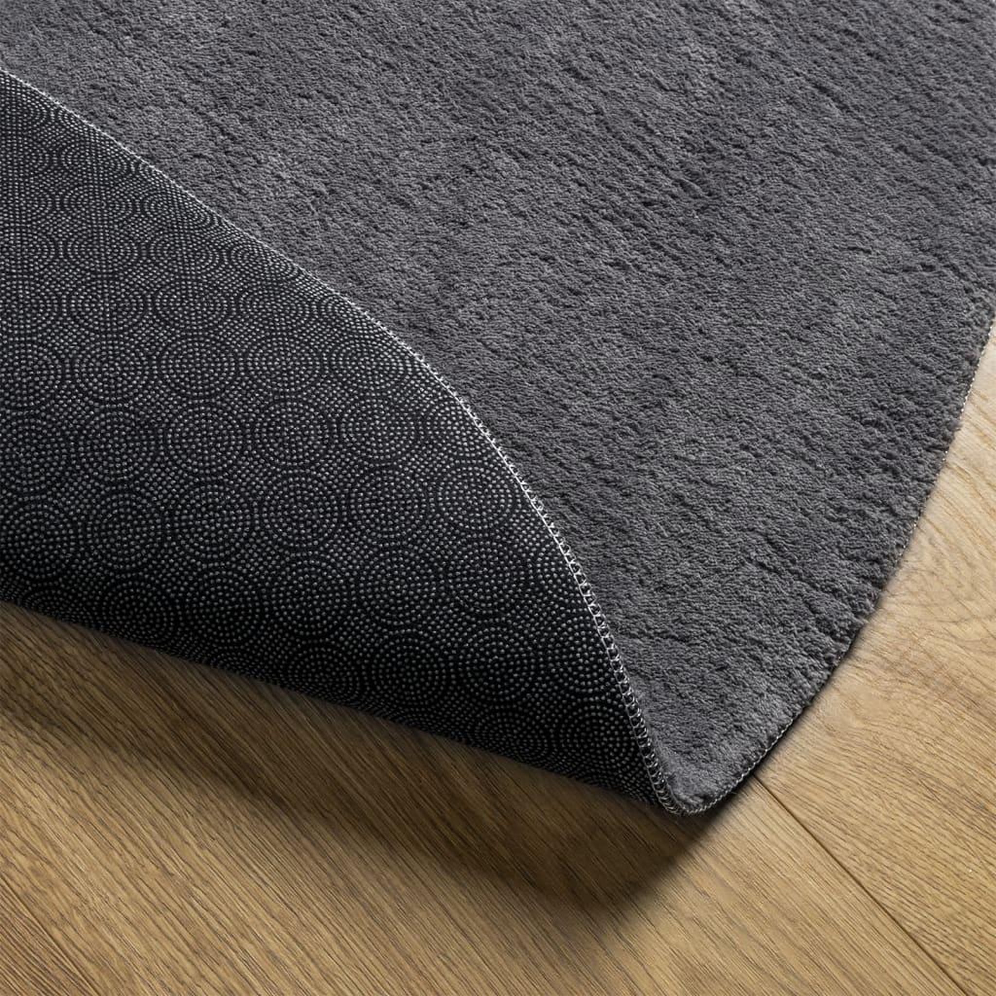 Voir la diapositive 5 : VIDAXL Tapis HUARTE a poils courts doux et lavable anthracite Ø 100 cm