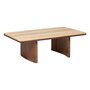 Voir la diapositive 1 : ATMOSPHERA Table basse en acacia et travertin JIVAN - Marron