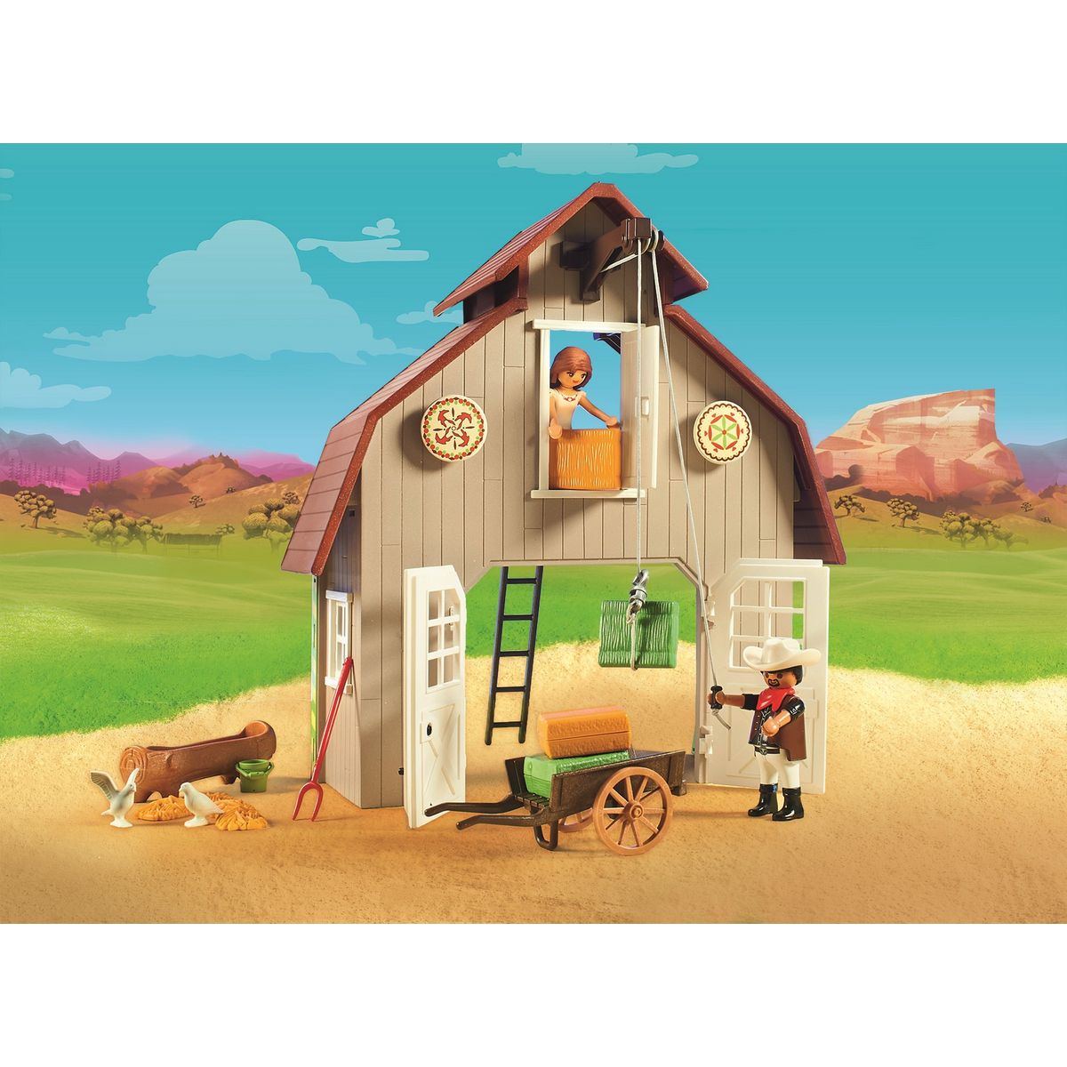 PLAYMOBIL 70118 - Spirit - Grange avec Lucky, Apo, Abigaëlle 